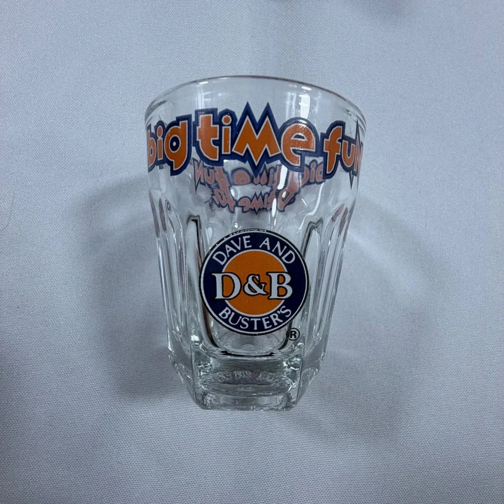 Dave‎ and Busters Shot Glass Lot of 5 Dallas Spring Fling 2002 Arcade Barware
